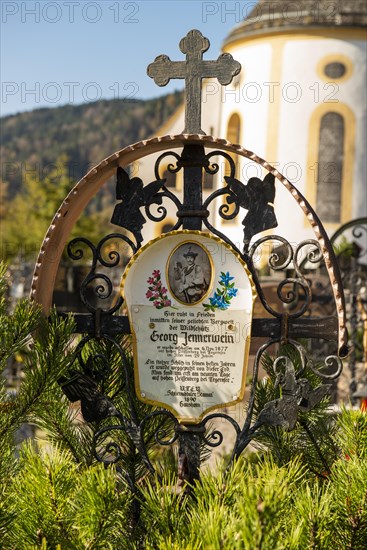 Grave of the wild boar Georg Jennerwein at the cemetery