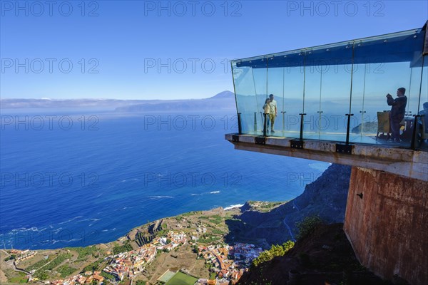 Glass Skywalk at the viewpoint Mirador de Abrante