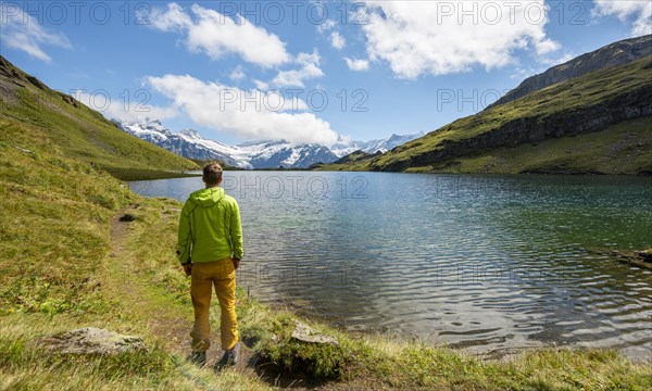 Hikers at Bachalpsee