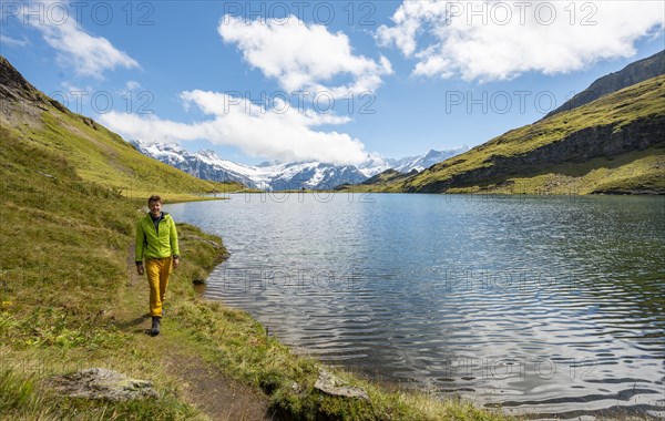 Hikers at Bachalpsee