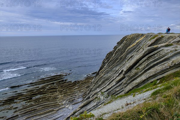 Basalt slabs by the sea