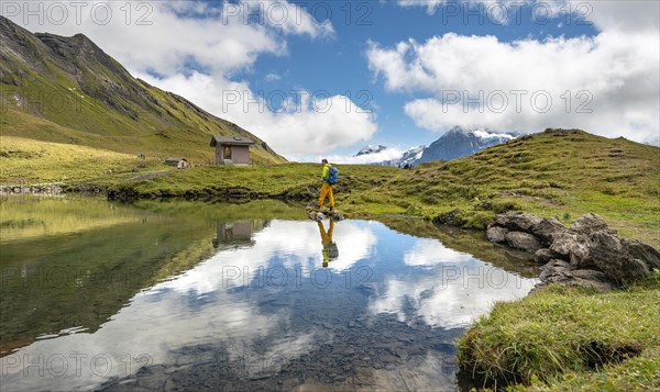 Hikers at Bachalpsee