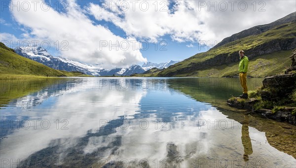 Hikers at Bachalpsee