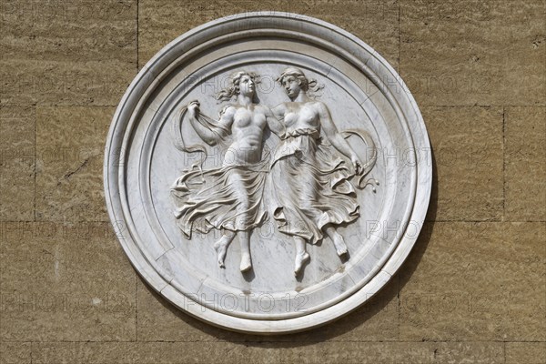 Relief with two dancing female figures