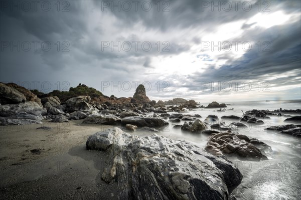 Rocky coast in New Zealand