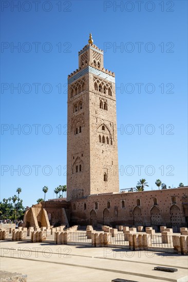 Koutoubia mosque from 12th century in old town of Marrakech