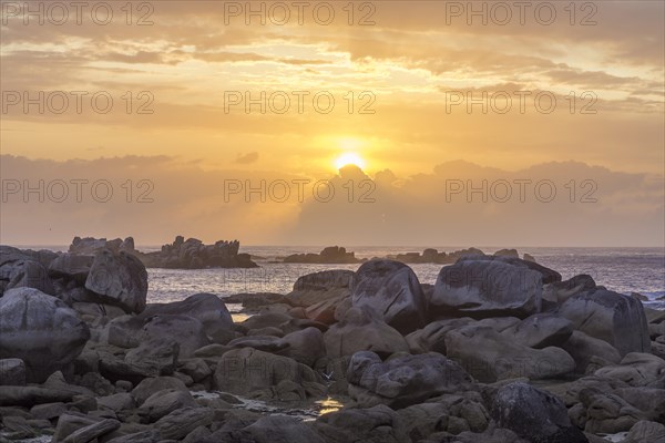 Granite rocks at sunset