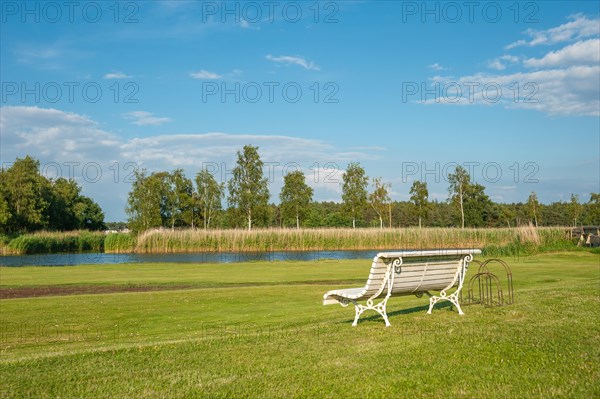 Bench on the banks of the Baaber Bek connecting canal