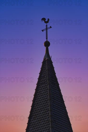 Weathercock on church spire