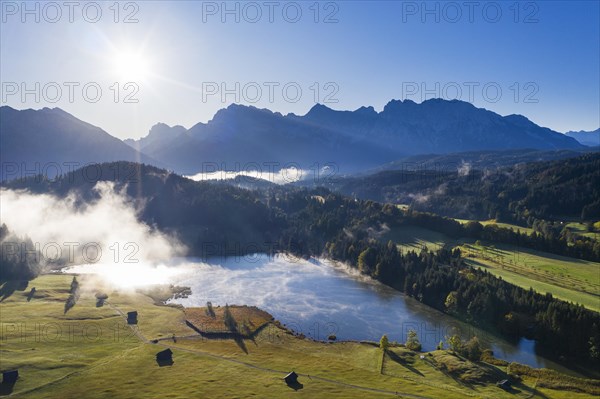 Lake Geroldsee with Karwendel mountains