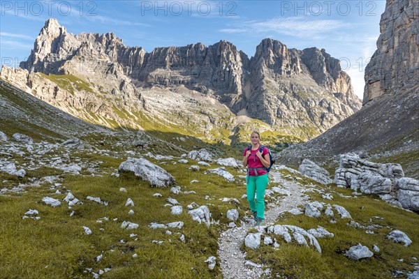 Young hiker on a hiking trail