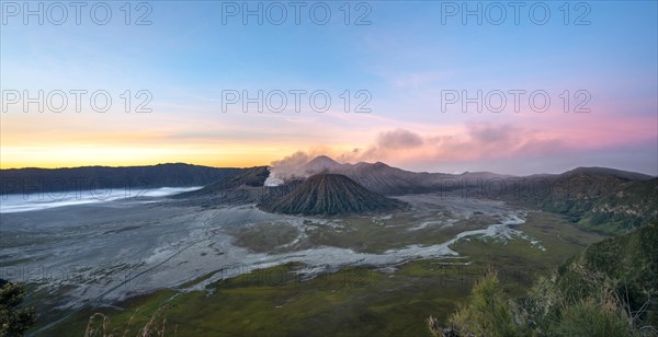 Volcanic landscape at sunrise