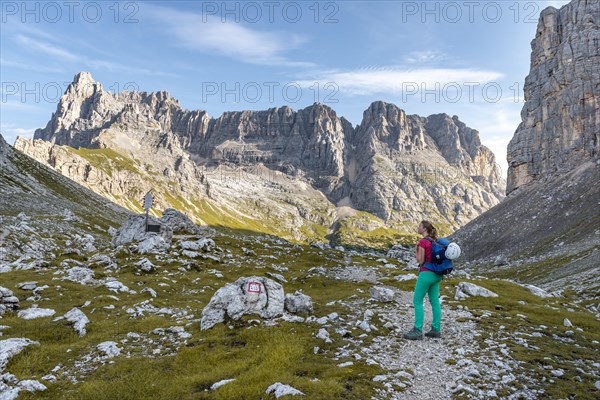 Young hiker on a hiking trail