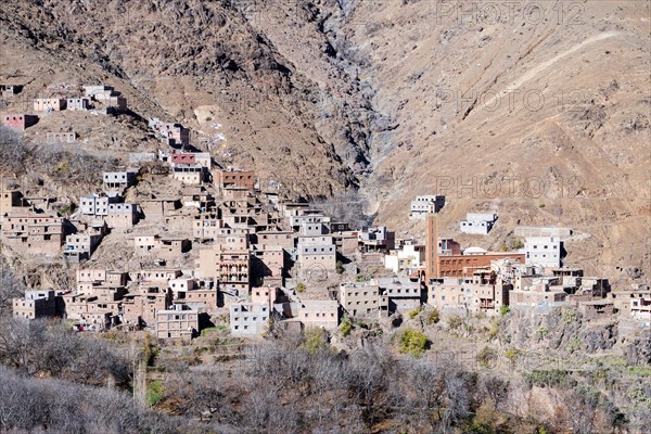 Small berber village in Atlas mountains