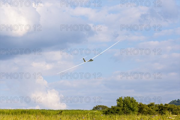 Glider about to land