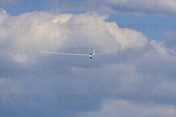 Gliders fly in the sky