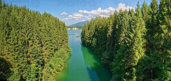 Inflow Bernmoosbach into Lake Forggensee