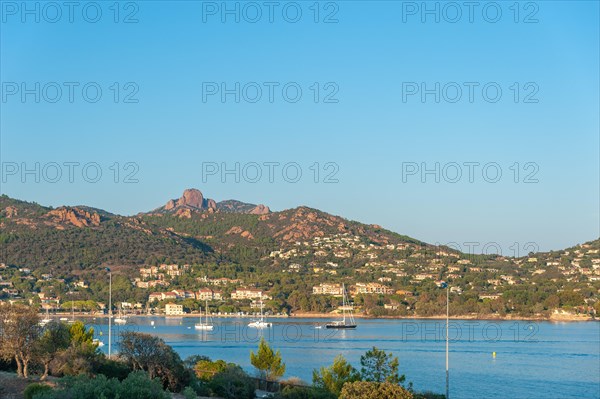 Coastal landscape with the mountains Massif de l'Esterel