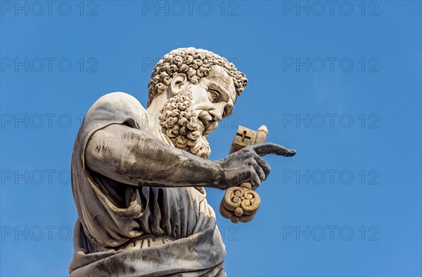 Statue of St. Peter holding the key at Piazza San Pietro