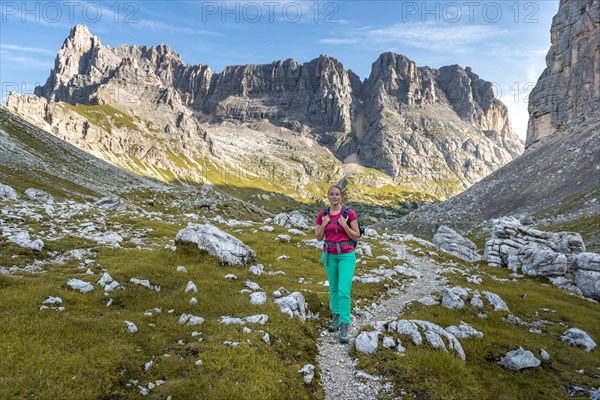 Young hiker on a hiking trail