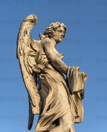 Angel with Garment and Dice statue