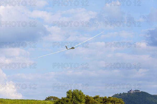 Glider on approach