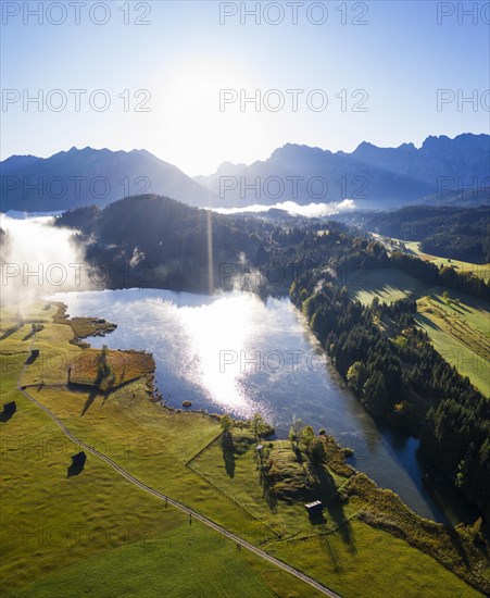 Lake Geroldsee with Karwendel mountains