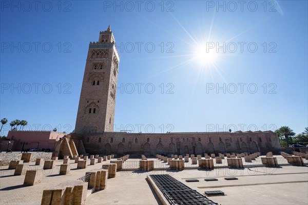 Koutoubia mosque from 12th century in old town of Marrakech