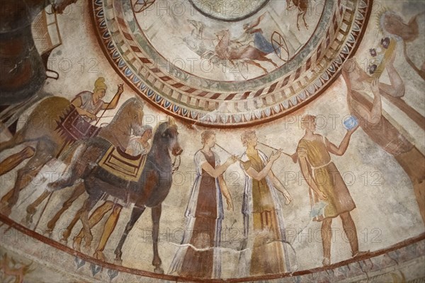 Ceiling painting in the Thracian tomb of Kazanlak