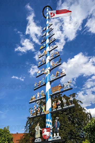 Maypole with guild sign