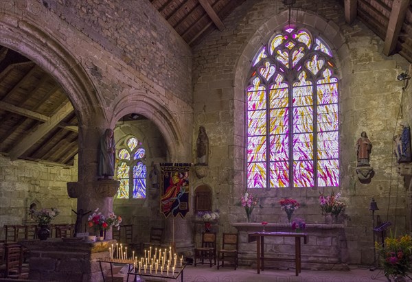 Interior of the church Notre Dame de Tronoan