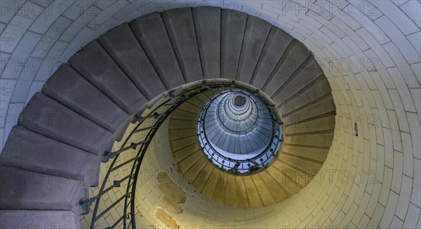 Staircase covered with opal glass tiles