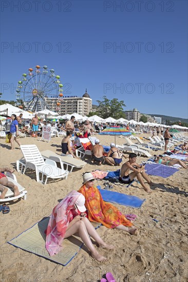 People on the golden beach