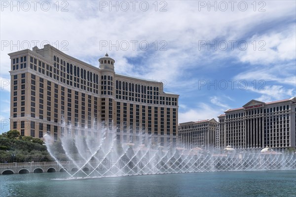 Lake in front of Hotel Bellagio