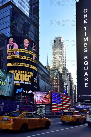 In the middle of Times Square the military recruits in a container