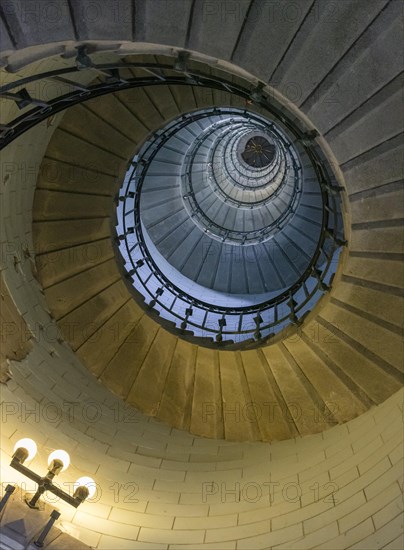 Staircase covered with opal glass tiles