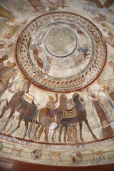 Ceiling painting in the Thracian tomb of Kazanlak