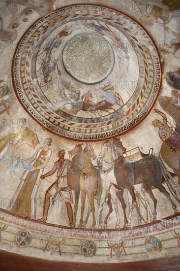 Ceiling painting in the Thracian tomb of Kazanlak