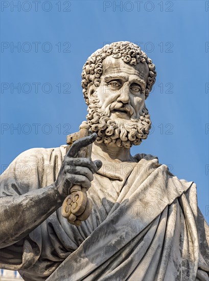 Statue of St. Peter holding the key at Piazza San Pietro
