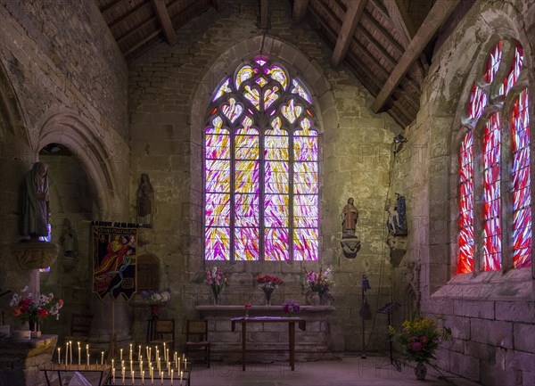 Interior of the church Notre Dame de Tronoan