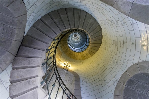 Staircase covered with opal glass tiles