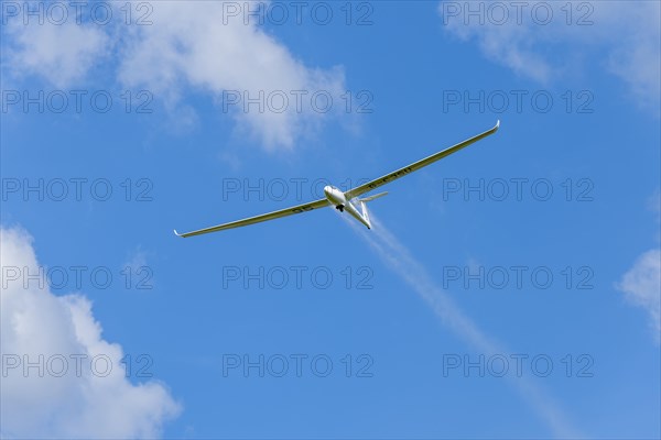 Glider flying in the sky