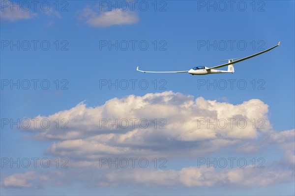 Glider flying in the sky