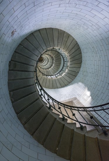 Staircase covered with opal glass tiles