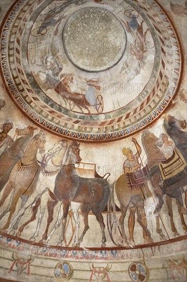 Ceiling painting in the Thracian tomb of Kazanlak