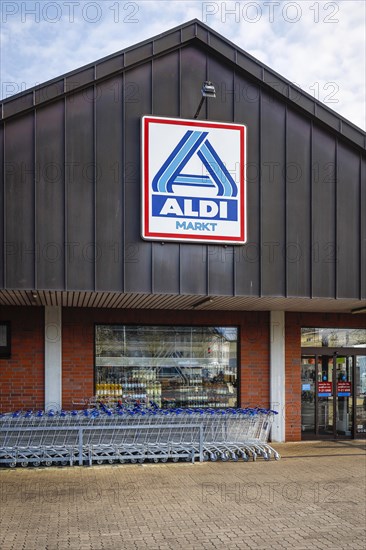 Aldi-Nord logo at the supermarket