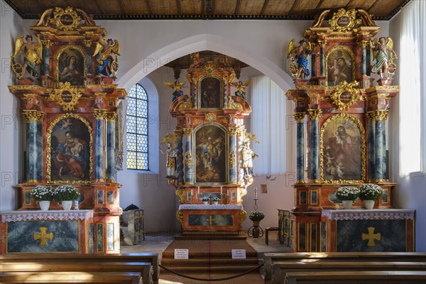 Altars in the castle church St. Michael near Schoellang