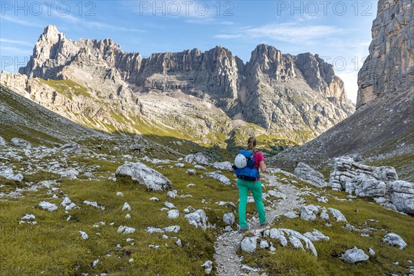 Young hiker on a hiking trail