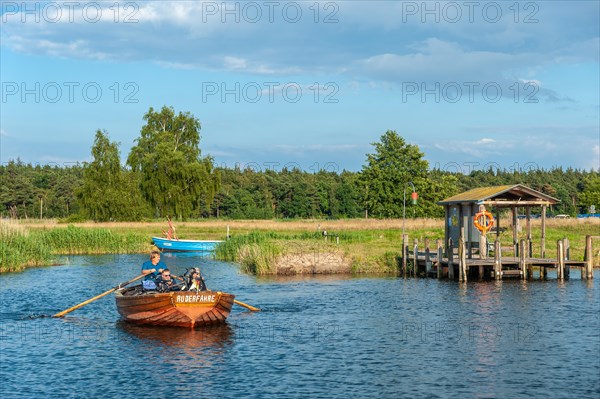 Rowing ferry on the Baaber Bek connecting canal