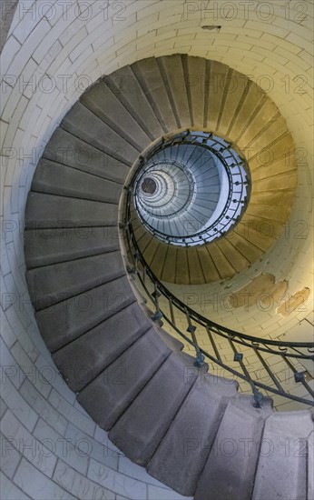 Staircase covered with opal glass tiles